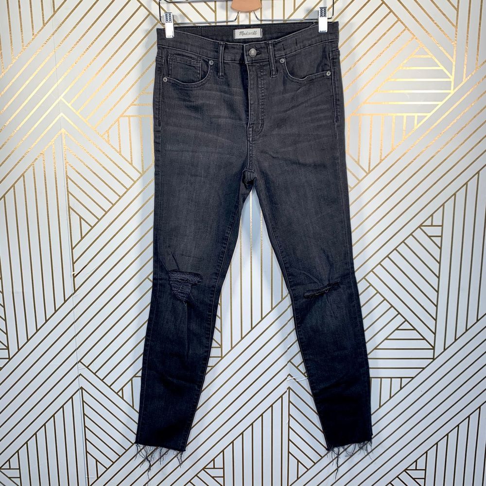 Madewell 9" Mid-Rise Skinny Jeans in Black Sea - Picture 2 of 12